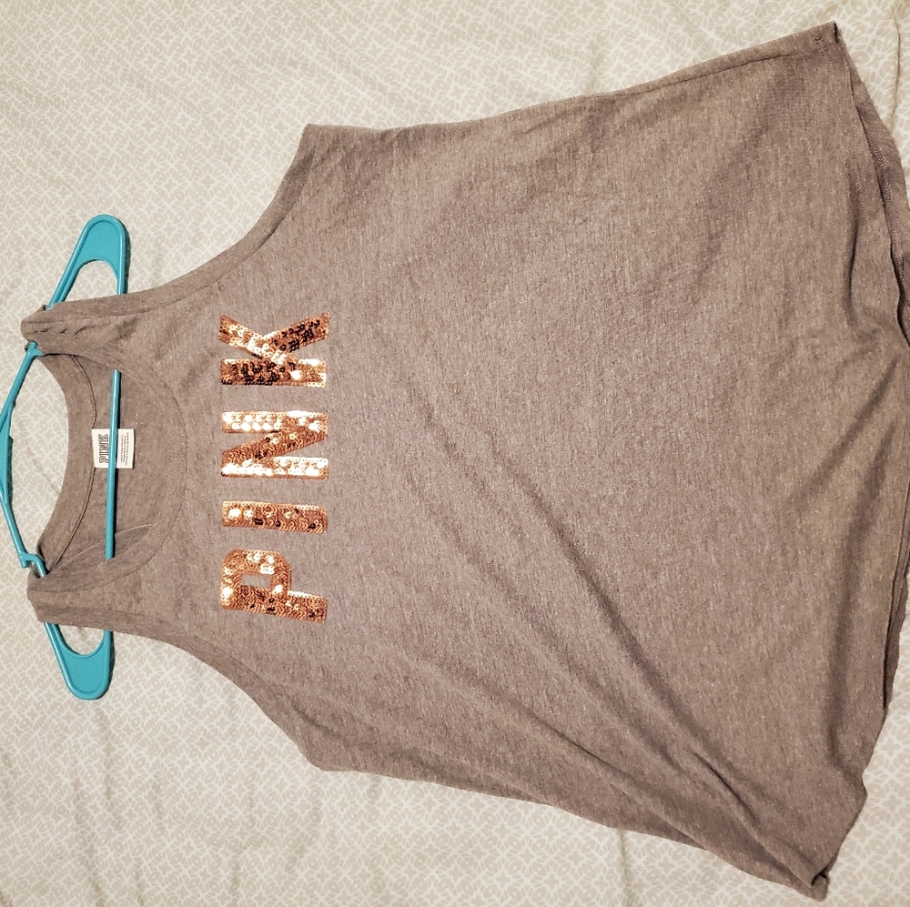 VS PINK GOLD BLING TANK